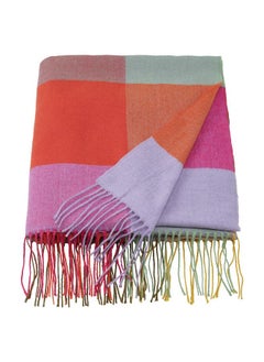 Buy Throw Multicolour/Check Pattern 120X160 Cm in Saudi Arabia