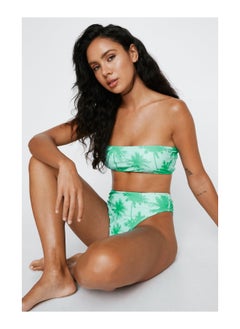 Buy Recycled Palm Tree Bandeau Bikini Set in Saudi Arabia