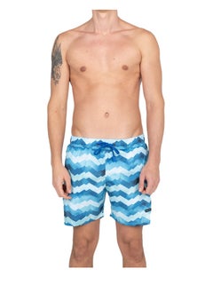 اشتري Timo Adam Wave Print Swimming Shorts| Men's Swimming Trunks Beachwear | Quick Dry Beach Pants | Gym Wear Fitness Workout Short في الامارات