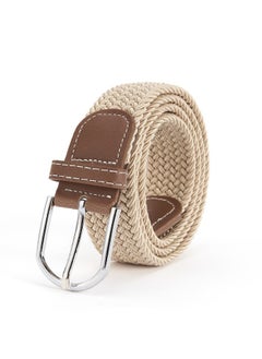 اشتري New Canvas Belt Needle Buckle Elastic Woven Waistband في السعودية