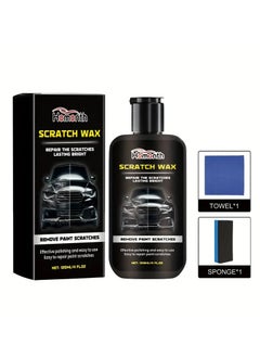 اشتري Car Scratch Repair Paste Scratch Repair Wax for Car, Car Scratch Remover Paste Polishing Wax Professional Car Scratch Remover Kit with Wipe & Sponge for Deep Scratches 120ML في الامارات