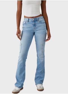 اشتري Low Waist Straight Fit Flared Jeans في السعودية