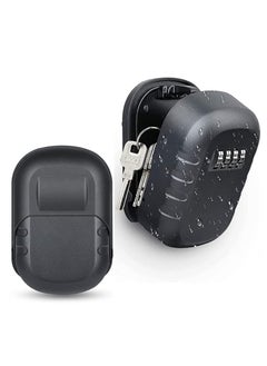 Buy Key Safe Lock Box for Outside, Secure Wall Mounted Key Safe Lock Box with 4-Digit Combination Code, Includes Mounting Kit and Waterproof Cover - Outdoor House Key Storage Box in UAE