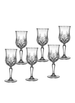 اشتري A Set Of Italian Crystal Juice Glasses 6 Pieces Capacity 230 ml في السعودية