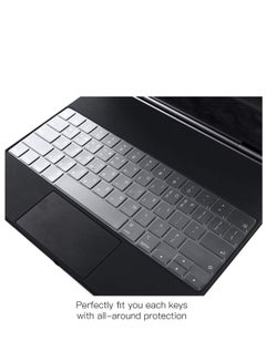 اشتري Ultra Thin Keyboard Cover for New Apple M2 iPad Pro 12.9 inch 2022 2021 2020 Release with Magic Keyboard(6th 5th 4th Gen), iPad Pro 12.9 Accessories TPU Protective Skin, US Keyboard Layout في السعودية