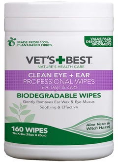 Buy Ear And Eye Professional Clean Wipes 160 Pieces in Saudi Arabia