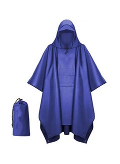 اشتري Waterproof Poncho Adult, Lightweight Reusable Rain Poncho Adult Waterproof for Outdoor Hiking Camping Cycling Traveling Waterproof Raincoat with Emergency Grommet Corners في السعودية