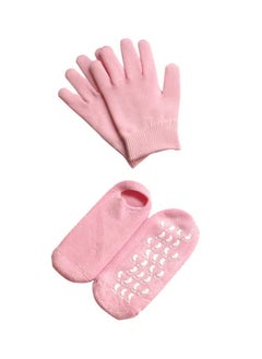 Buy 4-Piece Silicon Gel Gloves And Socks Set Multicolour in Egypt