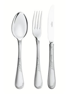 Buy Renascenca 101 Pieces Stainless Steel Flatware Set with High Gloss and Matte Finish and MDF Case in UAE