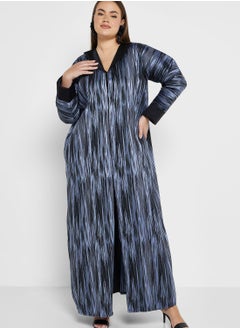 Buy Textured Abaya With Sheila in UAE