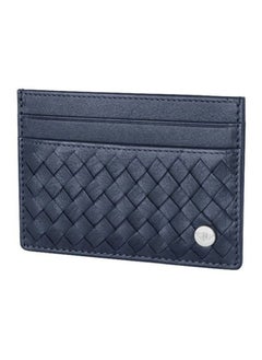 Buy Weaved Logo Textured Cardholder Black in UAE