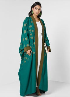 اشتري Embroidered Open Cape Sleeve Abaya في السعودية