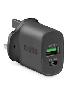 Buy Ultra Fast Charger PD 25W Wall Charger Dual Port, USB-a and type-c, UK Plug White Compatible With iPad, iPad Pro, iPhone 14 Pro Max, 14 Pro, 14Plus, iPhone, iPad, Samsung, Huawei, Oppo and Others in UAE
