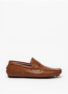 Buy Mens Textured Slip-On Moccasins in Saudi Arabia