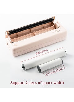 اشتري HPRT MT810 A4 Portable Paper Printer Thermal Printing Wireless BT Connect Compatible with iOS and Android Mobile Photo Printer Support 210mm/110mm for Outdoor Travel Home Office Printing Sketches Reports Printing with 1 A4 Thermal Paper Roll في الامارات