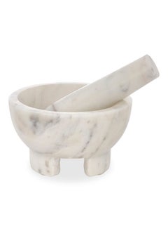 Buy Gastro Marble Mortar And Pestle, White in UAE