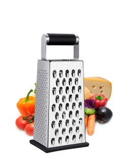 اشتري Cheese Grater, Box Grater for Cheese Stainless steel Vegetable Slicer Food Shredder 4-Sided Convenience Gadgets for kitchen في السعودية