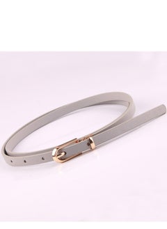 Buy Dress With Sweater Thin Belt Women's Versatile Needle Button PU Small Belt 105cm Grey in UAE