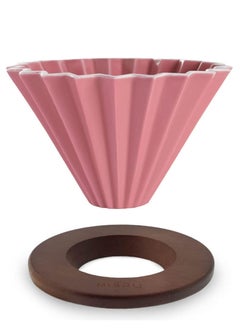 Buy Ceramic Coffee Dripper Origami Style Cone Filter Cup Reusable Pour Over Cafe Dripper for Home Office Restaurants 1 To 2 Cups in Saudi Arabia