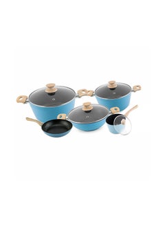 Buy Ucook Culinara Granite Cookware Set 9pcs -blue in UAE