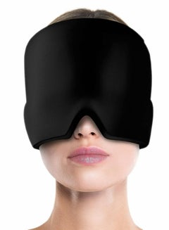 اشتري Migraine Ice Head Wrap, Form Fitting Gel Headache Relief Hat, Cold Therapy Cap Pack Mask, Compress for Tension, Sinus Stress, Black في الامارات