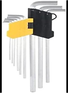 Buy Hex Key Set 9 Piece, Long Arm Ball Point Allen Hex Key Wrench in UAE