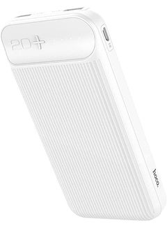 Buy Hoco J52A - New Joy Mobile Power Bank (20,000mAh - 5V - 2A), Compatible With Apple iPhone iPad Samsung Huawei Xiaomi Oppo - White in Egypt