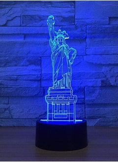 اشتري New York City Statue of Liberty 3D LED Multicolor Night Light Touch Desk Lamp Remote Control Home Bedroom Decor Christmas Gift في الامارات