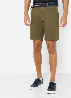 Buy Brooklyn Twill Belted Shorts in UAE