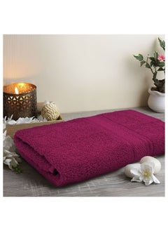 اشتري Daffodil (Fuchsia Pink) Premium Hand Towel (40x60 Cm-Set of 1) 100% Cotton, Highly Absorbent and Quick dry, Hotel and Spa Quality Bath linen with Stripe Diamond Dobby-500 Gsm في الامارات