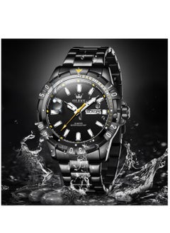 Buy Watches for Men Quartz Stainless Steel Water Resistant Watch 42mm Black 5560 in Saudi Arabia