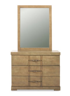 Buy Carl Dresser | Dressing Table | Vanity Table | Makeup Table With Mirror Sandal 100x80x43cm in UAE