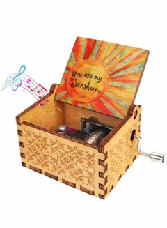 Buy Music Box You are My Sunshine Wooden Music Box for Mom Gifts Hand Cranked Small Sunshine for Mothers Day Birthday in UAE