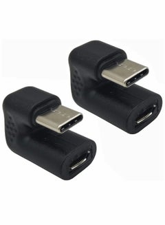 اشتري U Shape Adapter, 180 Degree USB Type C Male to Micro Female Charging Convertor for Laptop & Tablet Mobile Phone [only Charging] (2 Pack) في الامارات