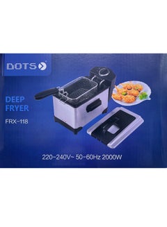 Buy Deep Fryer Temperature Adjustable 3 Liters  2000 Watts Silver in Saudi Arabia