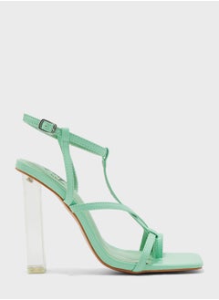 Buy Strappy Clear Heel Sandal in Saudi Arabia