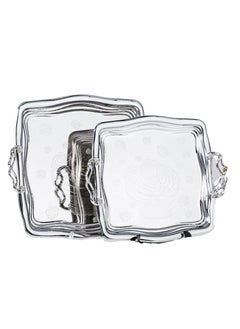 Buy TRAYS SET 2 PIECES , STAINLESS STEEL 18/10 in Egypt