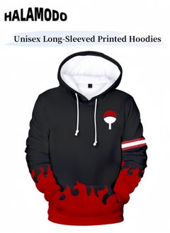 Buy Unisex Hoodie Long-Sleeved Printed Tops Casual Sweatshirts Soft Sportswear Fashion Youth Pullovers with Drawstrings and Large Pockets for Daily Wear in Saudi Arabia