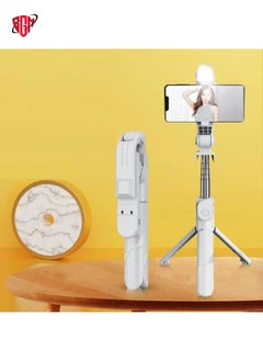 Buy XT02S Mini Bluetooth Live Tripod Selfie Stick(White) in UAE