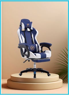 اشتري Gaming Chair High Back Computer Chair Chrome Desk Chair PC Racing Executive Ergonomic Adjustable Swivel Task Chair with Headrest and Lumbar Support, 150 kg Weight Capacity في السعودية