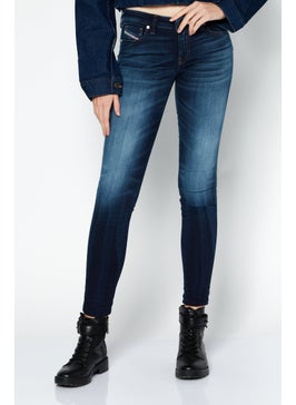 اشتري Women Skinny Fit Washed Stretchable Denim Jeans, Blue في الامارات