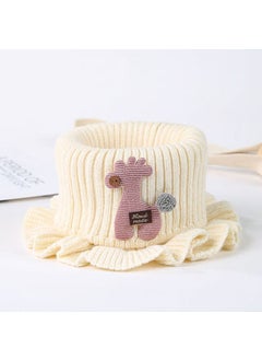 Buy Wool knitted baby scarf Winter Childrens casual collar boys and girls scarf warm baby scarf childrensCreamy-white Creamy-white in Saudi Arabia