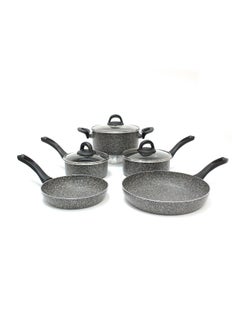 اشتري Granite 8-Piece Cookware Set Lavilla Prime Series Premium Quality Cookware, Made in Turkey في الامارات