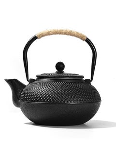 Buy Tea Kettle, Cast Iron Teapot, Tea Pot with Infuser for Loose Tea, Cast Iron Tea Kettle Stovetop Safe, 800ml in UAE