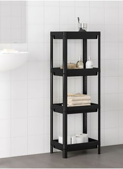 Buy Vesken 4-Tier Shelving Unit Black 36x100cm in Saudi Arabia