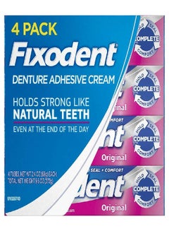 Buy Fixodent Original Denture Adhesive Cream-2.4 oz, 4 pk in UAE
