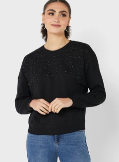Buy Printed Round Neck Sweater in UAE