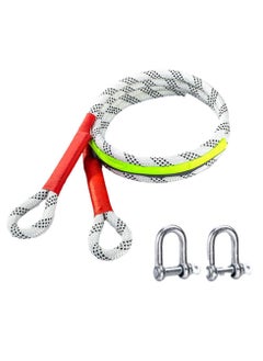 Buy Tow Strap, Winch Straps, Emergency Trailer Rope Towing Cable, Heavy Duty Snatch Strap with Ring Shackles, for Towing Vehicles in Roadside Emergency in UAE