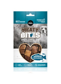 Buy Zeus Meaty Bites Chewy Dog Treats, Chicken with Whitefish, 150g in UAE