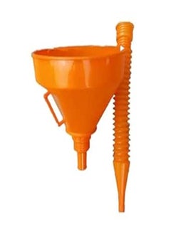 Buy Multi Purpose Plastic Funnel, with Extendable Flexible Spout (Orange - برتقالى) in Egypt